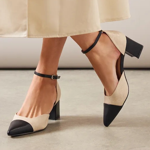 Wallis Wide Fit Dollis Toe Cap Heels