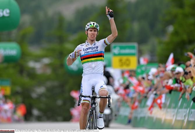 World champion Rui Costa (Lampre-Merida) wins the ninth stage and the overall title