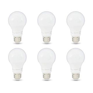 Amazon Basics A19 Led Light Bulb, 60 Watt Equivalent, Energy Efficient 12w, E26 Standard Base, Soft White 2700k, Dimmable, 10,000 Hour Lifetime , 6-Pack