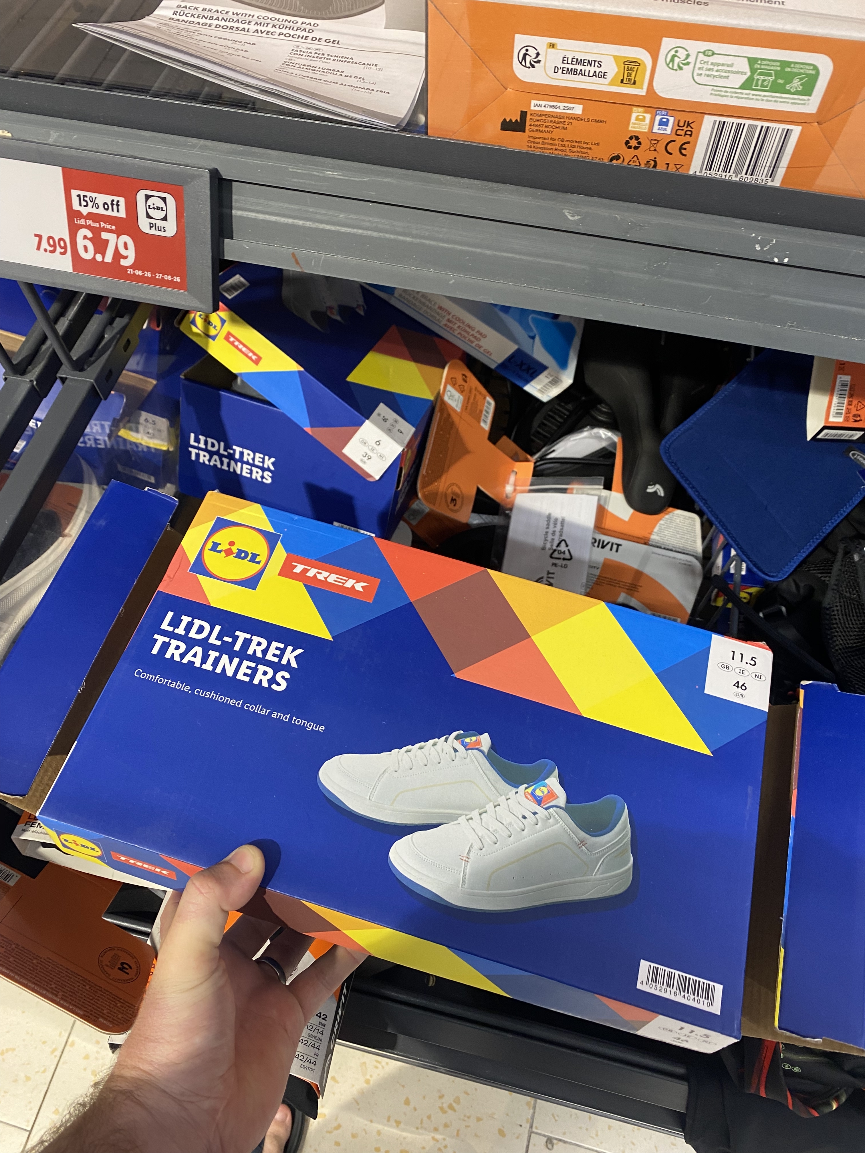 Lidl-trek branded trainers found in the lidl middle aisle june 2026