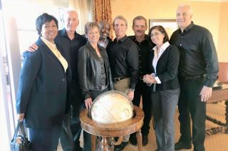 Astronauts from "One Strange Rock" (left to right): Mae Jemison, Jeff Hoffman, Peggy Whitson, Leland Melvin, Jerry Linenger, Chris Hadfield, Nicole Stott and Mike Massimino.