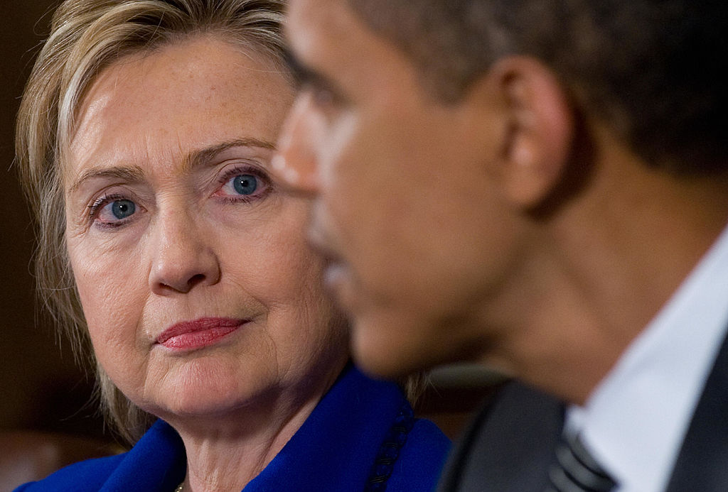 President Obama and Hillary Clinton.