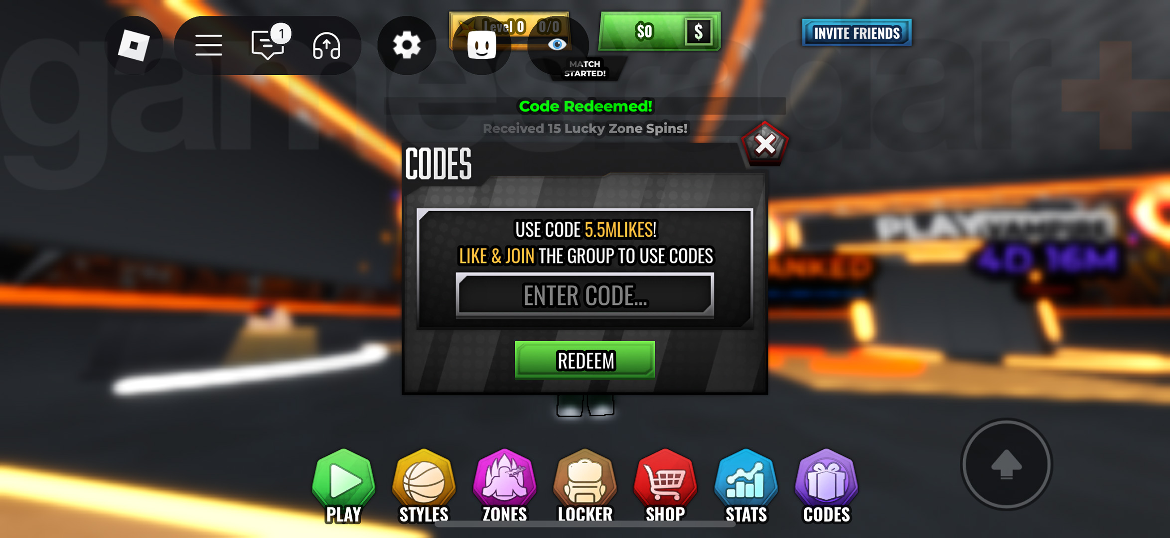 Basketball Zero codes