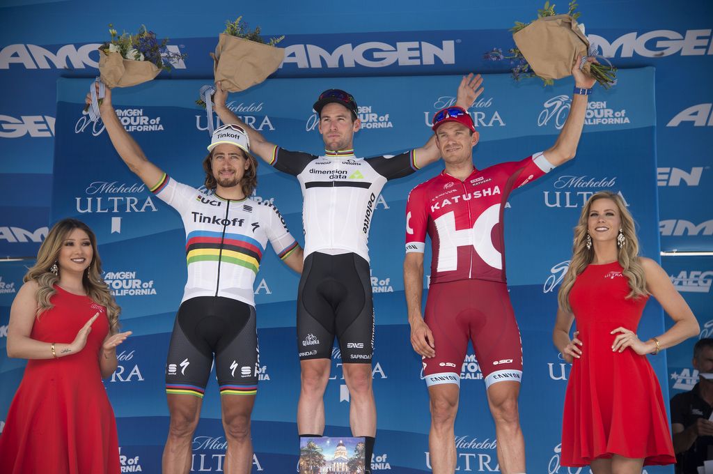 The top three from stage 8 of the race
