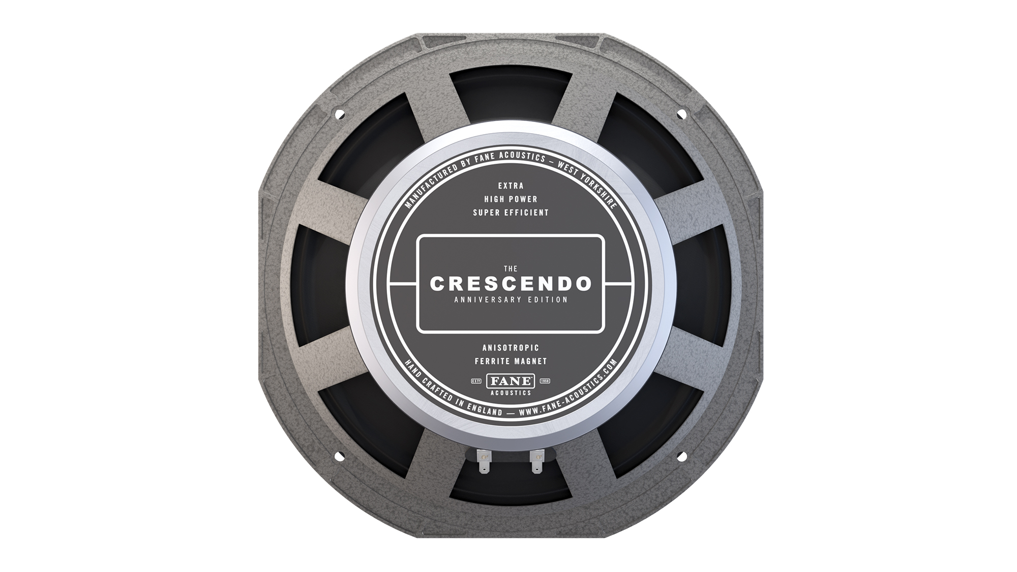 A photo of the Fane Crescendo Anniversary Edition 12AE 12-inch guitar speaker