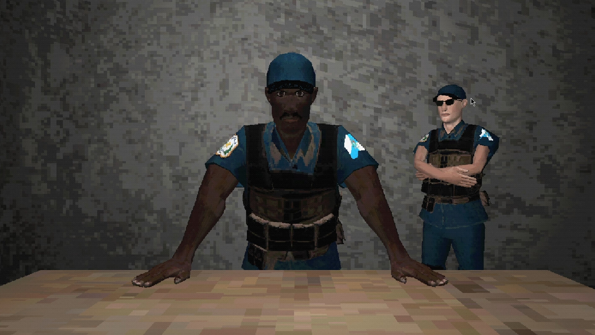 Serra de Deus screenshot showing two policemen in a non-descript room