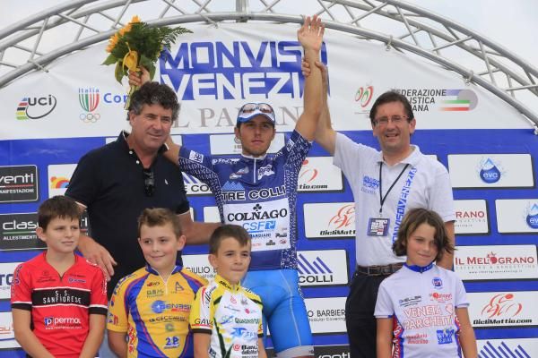 Sonny Colbrelli (Colnago-CSF Inox) retains his lead at the Giro di Padania.