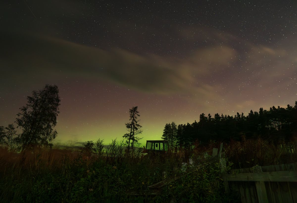 northern lights viewed during the early hours on Aug. 28, 2024.