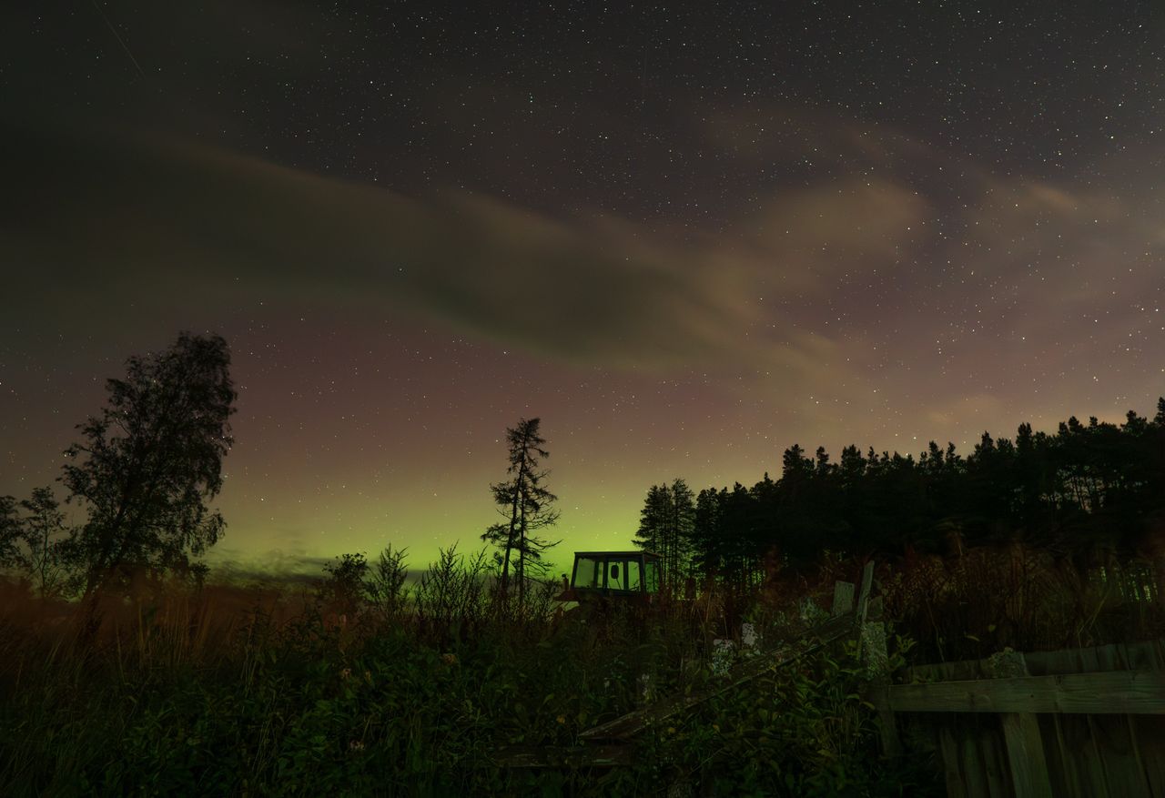 northern lights viewed during the early hours on Aug. 28, 2024.