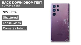 Galaxy S22 Ultra back-down drop test
