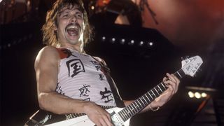 (MANDATORY CREDIT Ebet Roberts/Getty Images) UNITED STATES - JUNE 07: MADISON SQUARE GARDEN Photo of Rudolph SCHENKER and SCORPIONS, Rudolph Schenker, 07 June, 1984