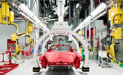 Present day manufacturing of the Ferrari California car