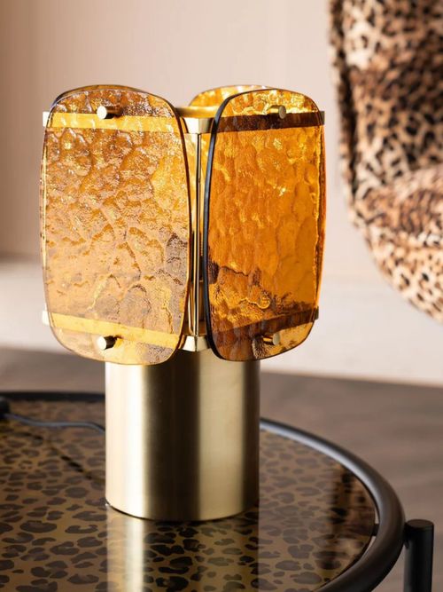 Rockett St George | Amber Orange Retro Glow Glass Table Lamp