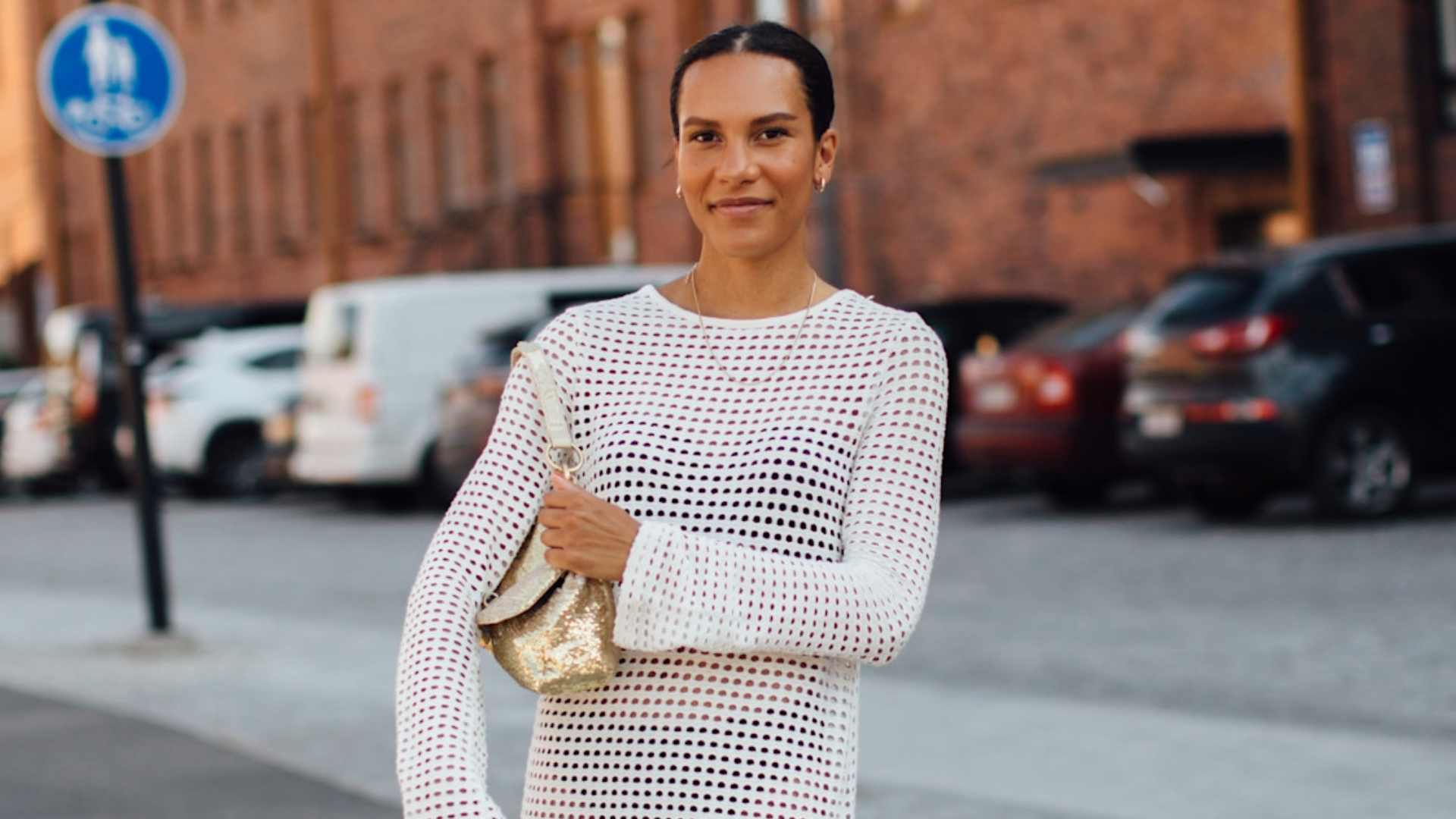 woman wearing a sheer white dress