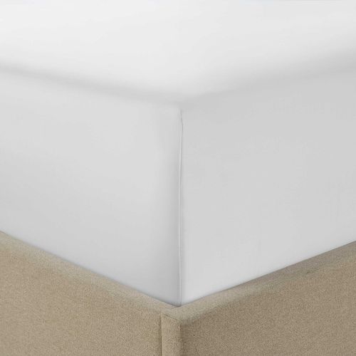 Lyla Lyocell Blend Plain Dye Fitted Sheet - White