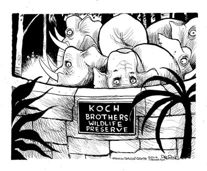 Political cartoon Koch Brothers GOP