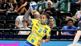 Brazil&#039;s Bruna ALMEIDA DE PAULA in action ahead of the handball live streams at Olympics 2024