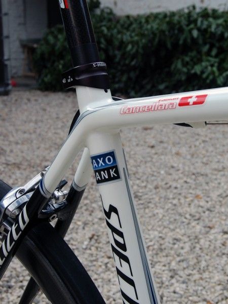 The top tube flows smoothly into the seat stays.