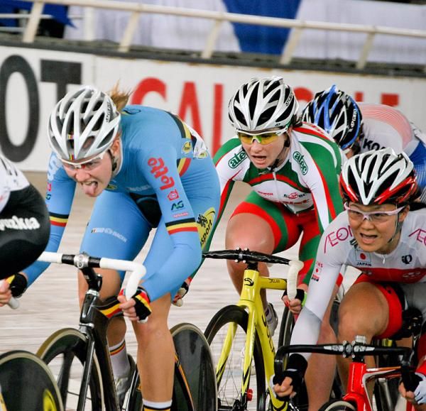 Jolien d'Hoore (Belgium) would finish second in the first omnium qualifying heat.