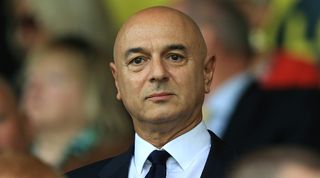 Tottenham chairman Daniel Levy watching Spurs take on Norwich City at Carrow Road in May 2022.