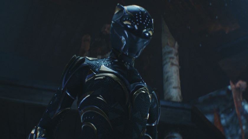 Shuri in Black Panther costume in Wakanda Forever