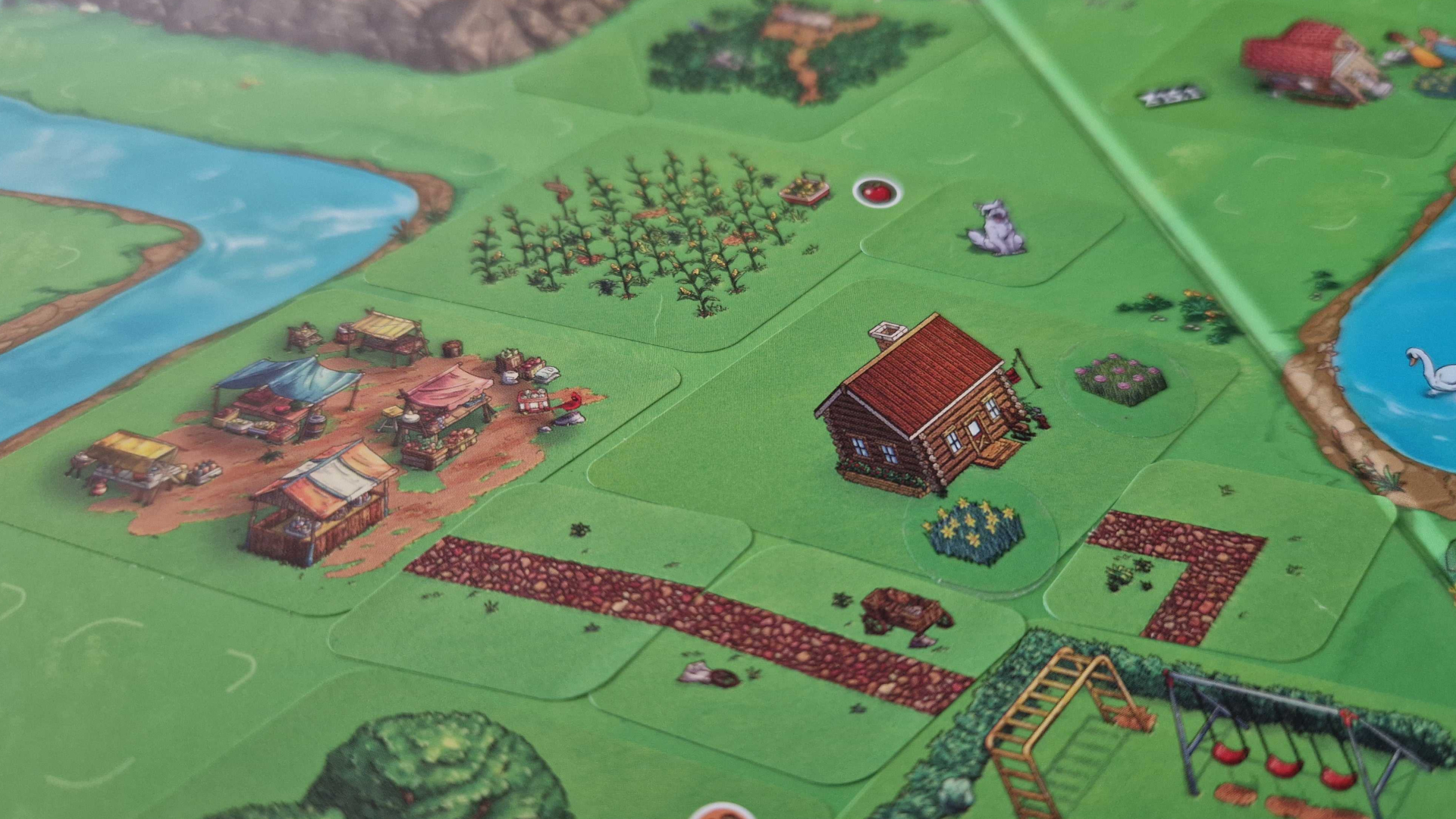 Cozy Stickerville components laid out on a wooden surface