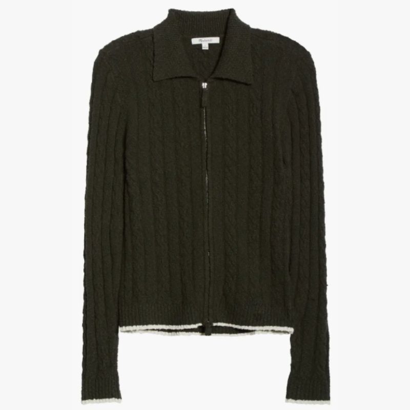 Nordstrom knitted zip up jacket