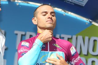 Valerio Agnoli (Astana) wears the leader's jersey into stage 2 at Giro del Trentino