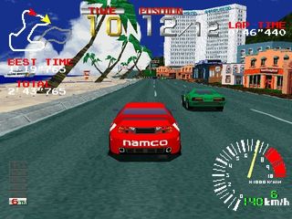 Ridge Racer running on the PlayStation