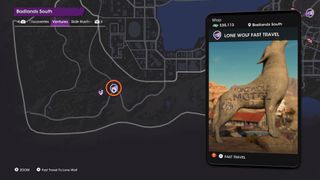Saints Row fast travel point lone wolf on map