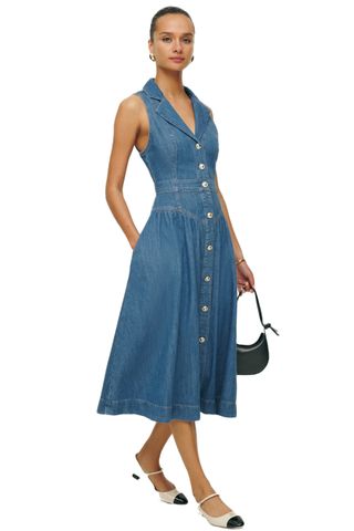 Reformation Ellison Denim Midi Dress