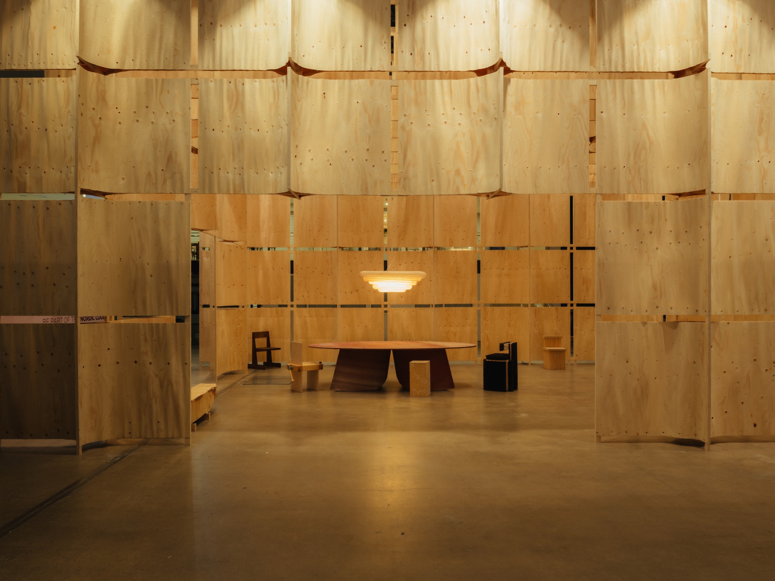 Minestrone Workshop wooden temple at Habitare Helsinki, 2026