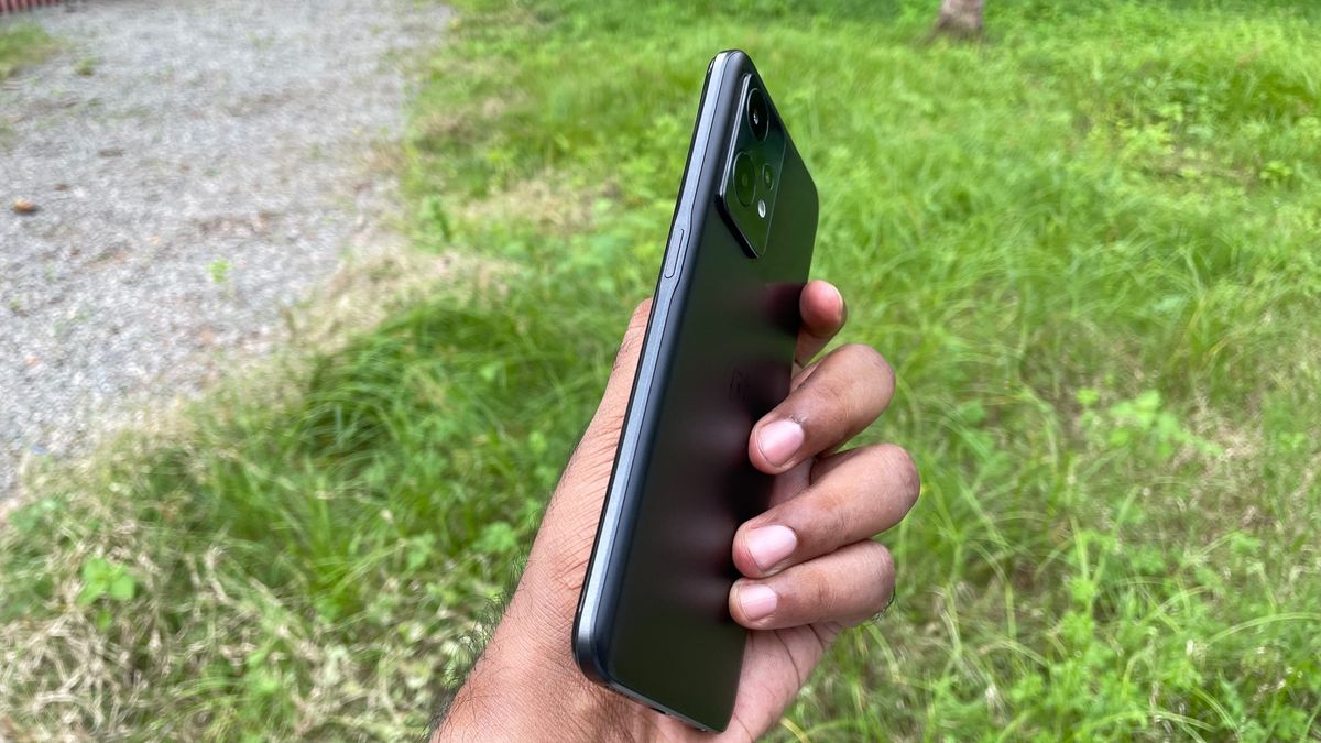 OnePlus Nord CE 2 Lite 5G right side with the fingerprint scanner