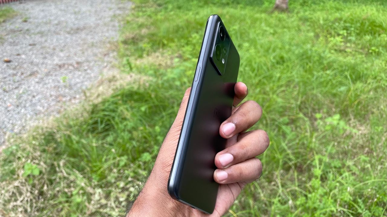 OnePlus Nord CE 2 Lite 5G right side with the fingerprint scanner