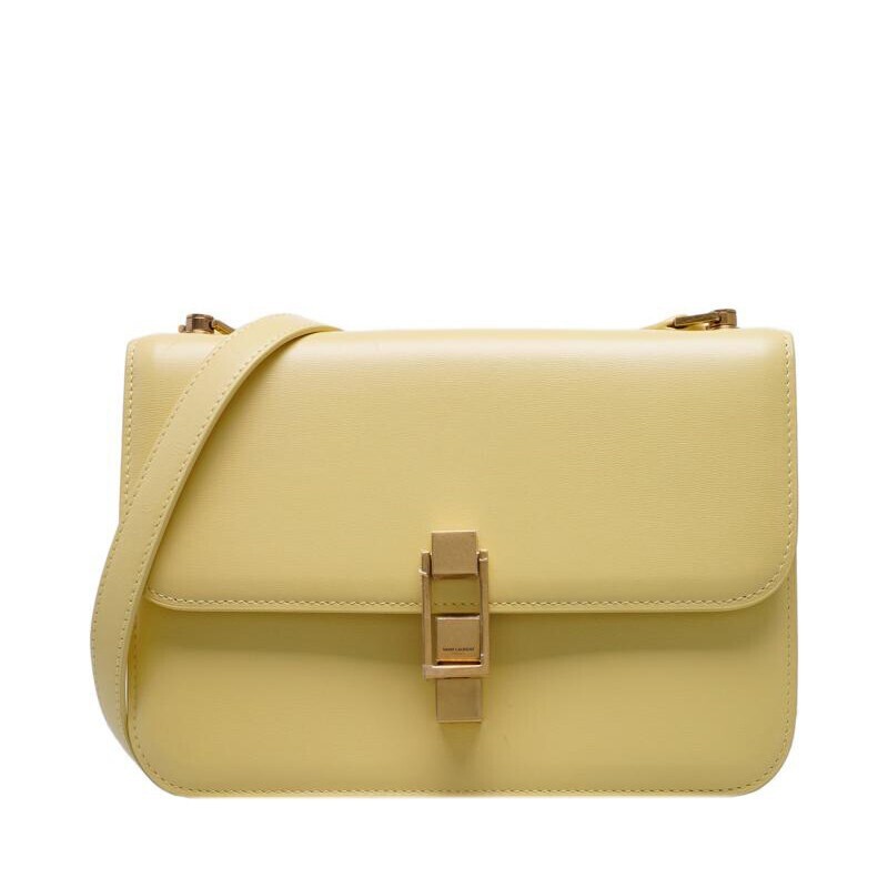 Saint Laurent Yellow Calfskin Le Carre Satchel Women's Shoulder Bag 633214 1yf0w