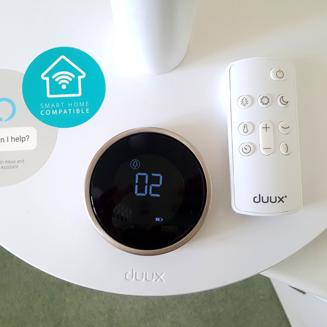 The Duux Whisper Flex Ultimate operating controls