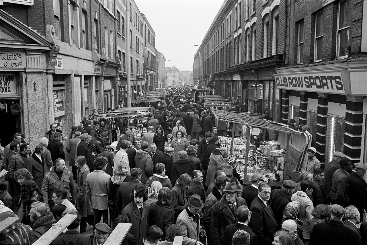 Cheshire Street, London E1, in 1976. From Market Day by Paul Trevor, published by Hoxton Mini Press.