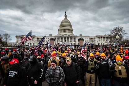 Rioters at the Capitol on Jan. 6.