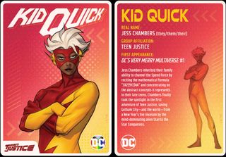 Kid Quick (Jess Chambers) — they/them/their in Multiversity: Teen Justice