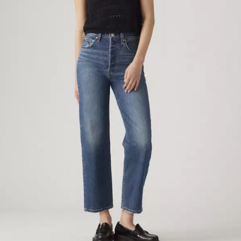 Levi's, straight ribcage jeans