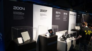 A physical display of computers over MSI's history