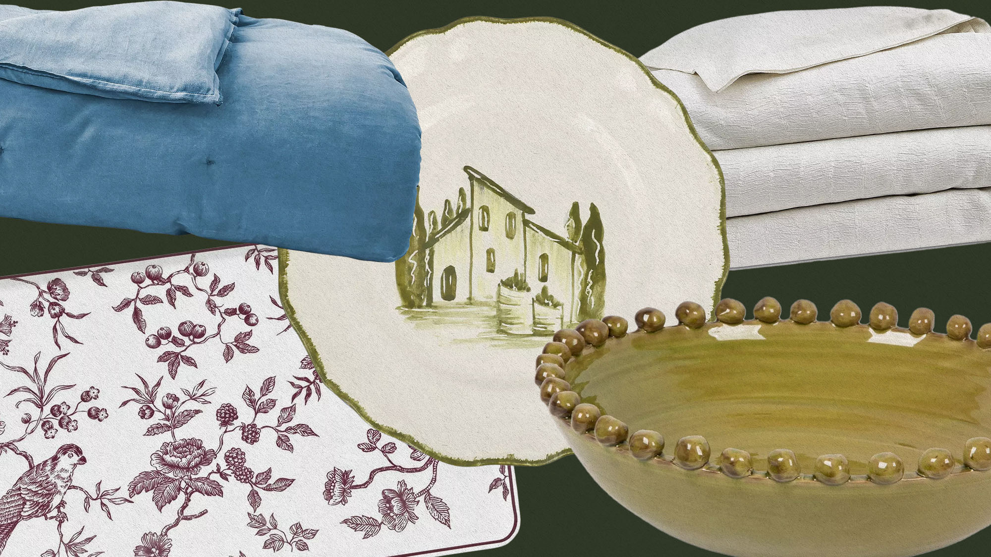 collage of home decor from Bloomingdale's