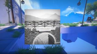 A greyscale photo of a bridge used to cross a platforming gap.