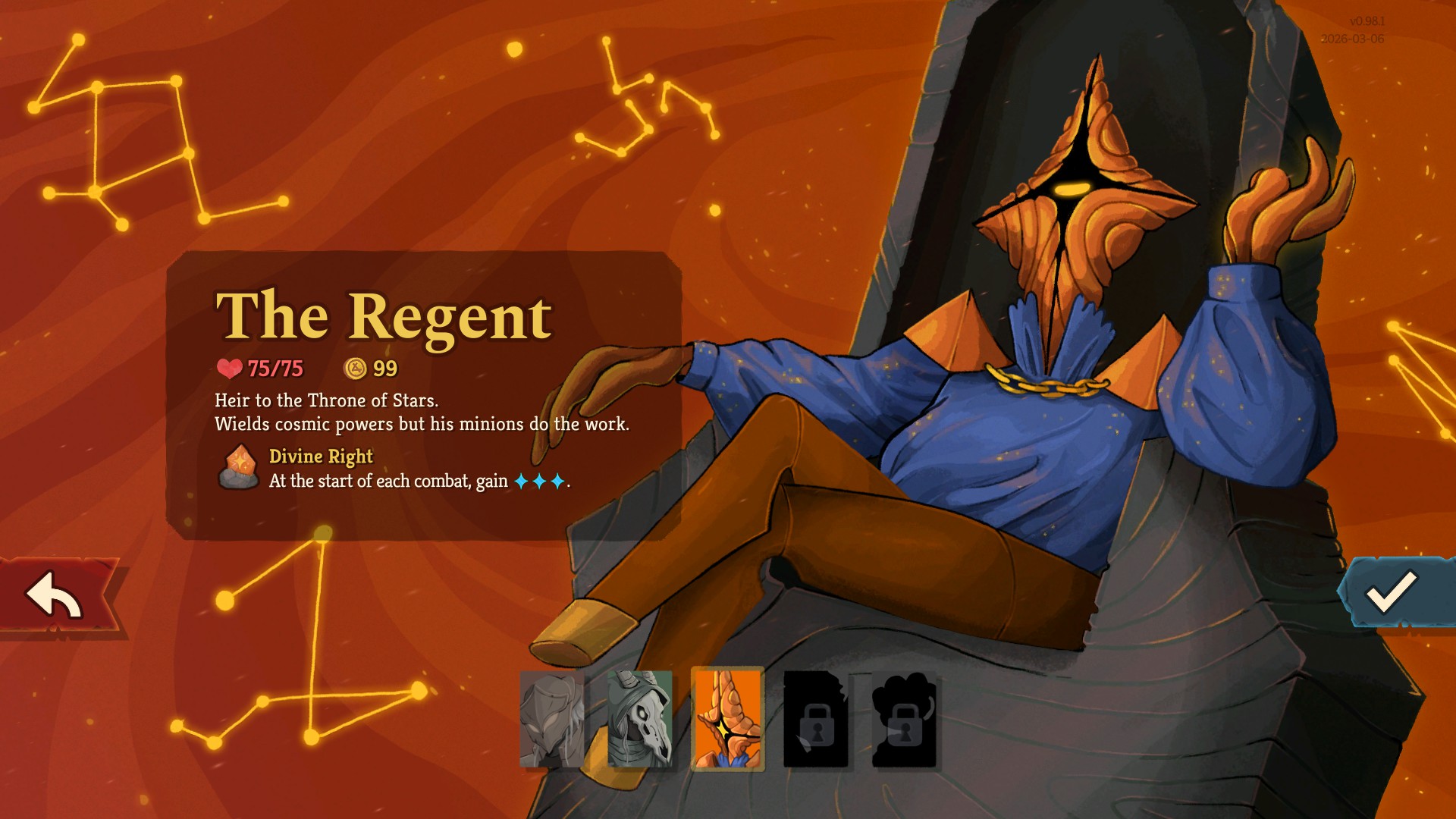 The Regent character in Slay the Spire 2.