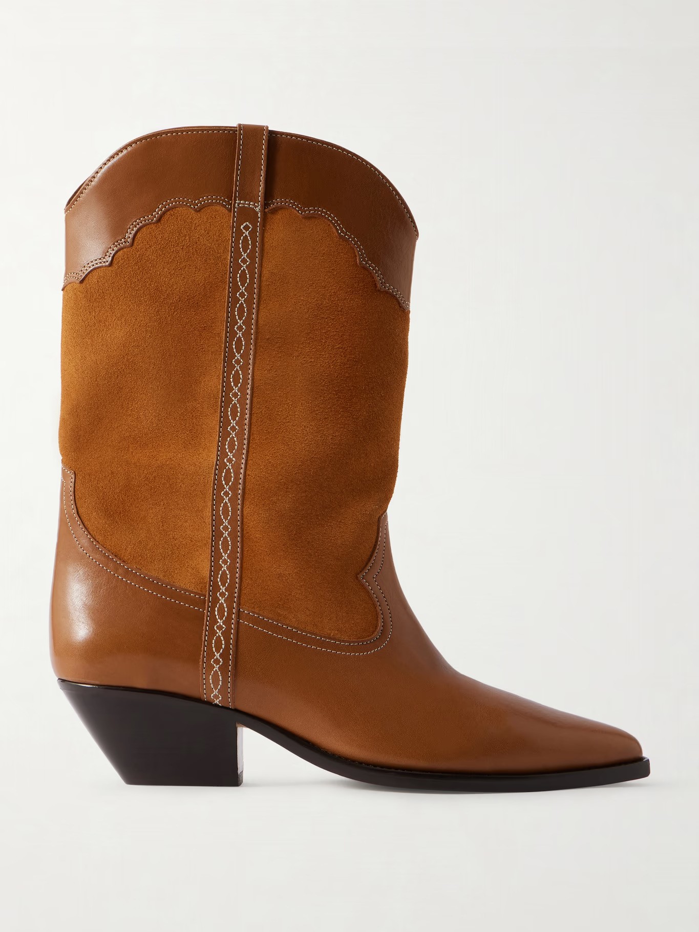 Isabel Marant, Duerto Embroidered Suede and Leather Ankle Boots