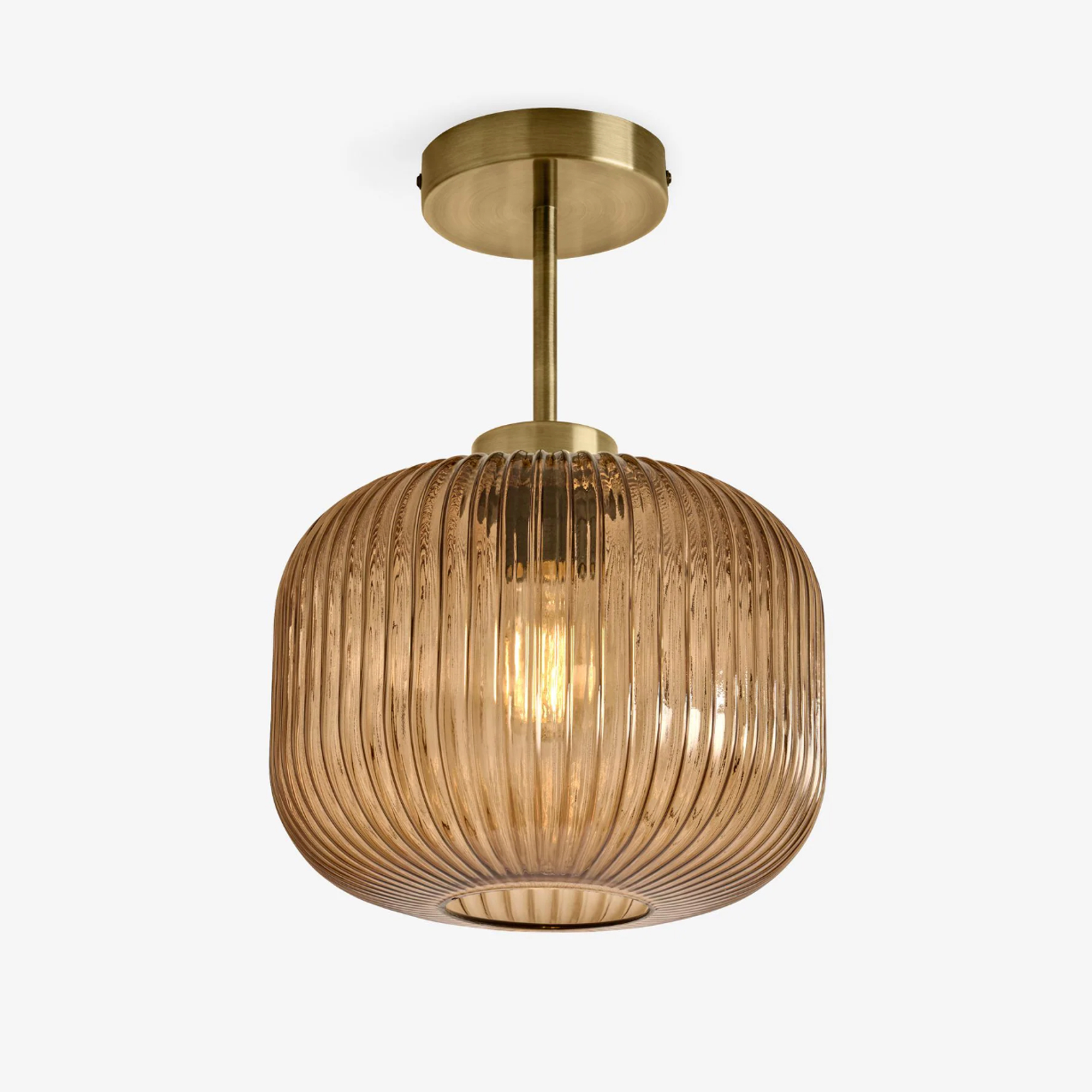 Made.com Amber Brown Briz Ceiling Flush Fitting Light at Next