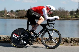 MONTLUCON FRANCE MARCH 09 Max Walscheid of Germany and Team Cofidis sprints during 80th Paris Nice 2022 Stage 4 a 134km individual time trial from Domrat to Montluon ParisNice WorldTour on March 09 2022 in Montlucon France Photo by Bas CzerwinskiGetty Images