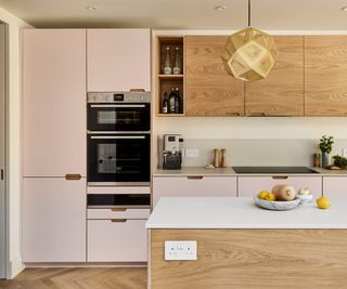 Ikea kitchen with bespoke doors added