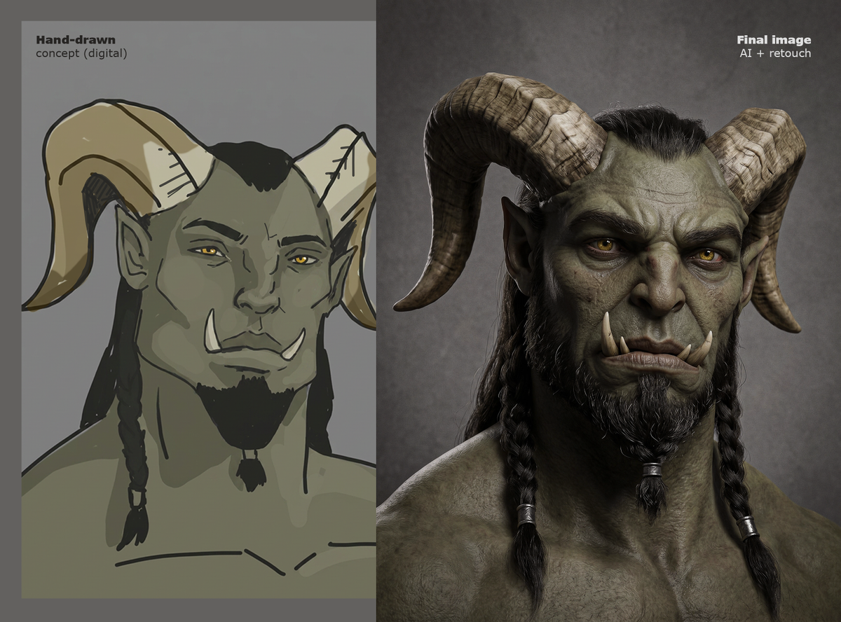 Concept art created with AI