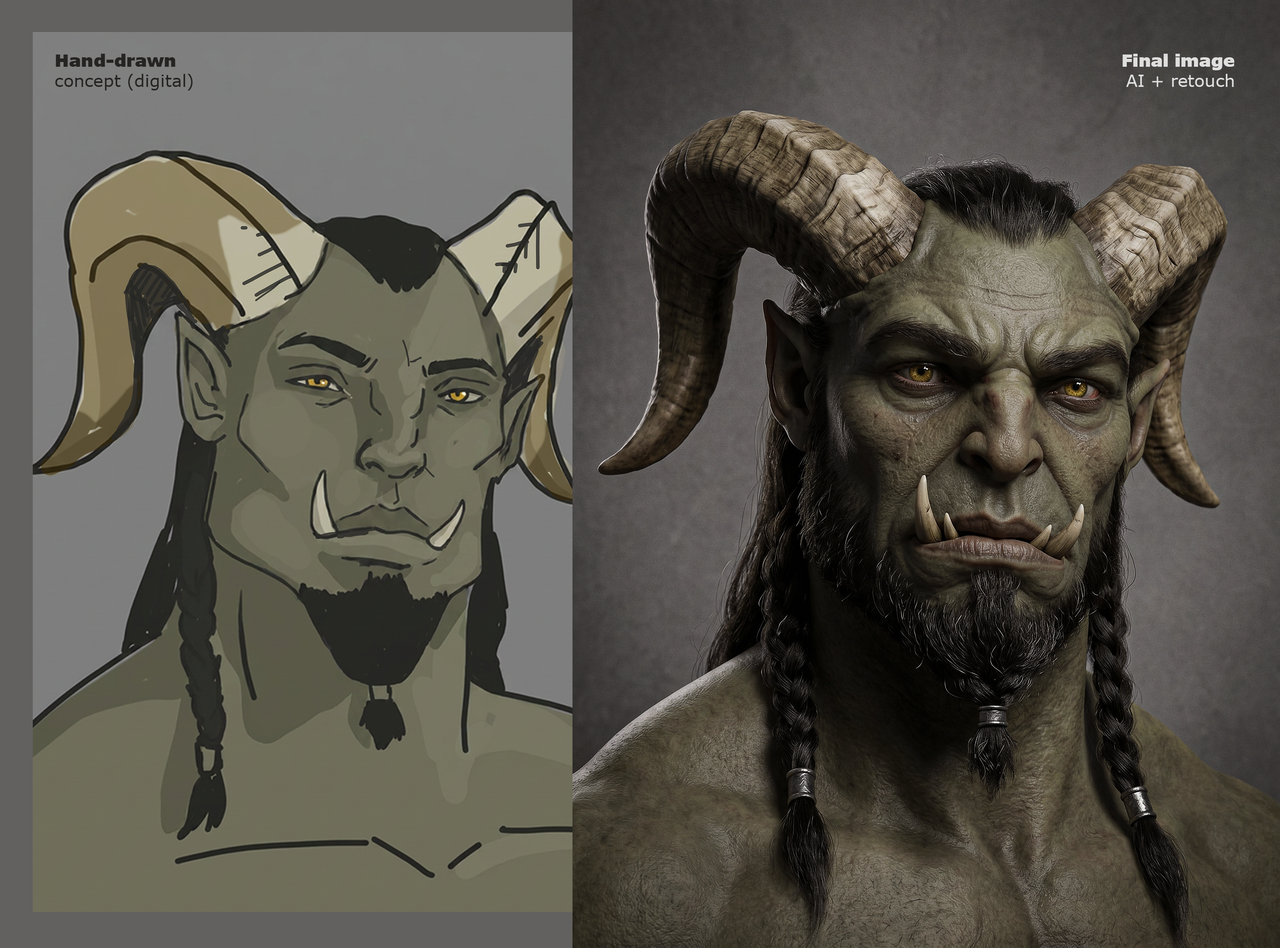 Concept art created with AI